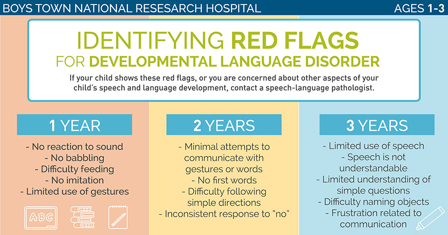 Language Disorder symptoms ages 1-3