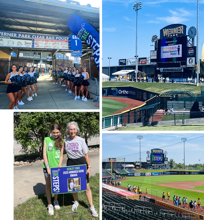 collage of pictures at the event showing warner park and support for the event